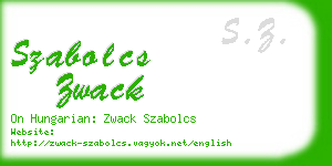 szabolcs zwack business card